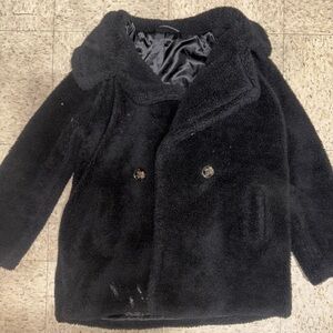 Oversized fuzzy coat